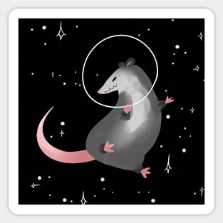 Opossum in Space Sticker